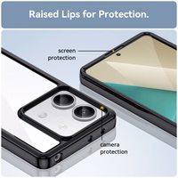 Viedtālruņa apvalks Xiaomi Redmi Note 13 5G ar silikona rāmi - melns