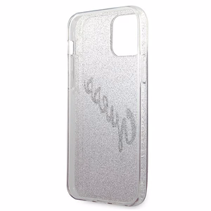 Guess GUHCP12SPCUGLSPI iPhone 12 mini 5.4" rozā/rozā cietais apvalks Glitter Gradient Script