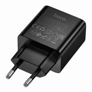 Telefona lādētājs Hoco USB C QC PD 45W N77 melns