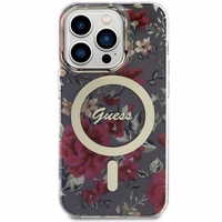 Guess GUHMP14LHCFWSA iPhone 14 Pro 6.1" zaļš/zaļš cietais apvalks Ziedu MagSafe
