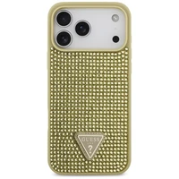 Guess Rhinestone Triangle Logo viedtālruņa apvalks iPhone 17 Pro Max - zelta