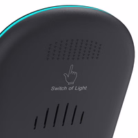 HAMA indukcijas lādētājs QI-FC 15S 15W / USB-C + QC 3.0 lādētājs melns