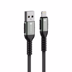 FORCELL F-ENERGY C257 kabelis USB A uz Lightning 2,4A 12W Cafule 0,5 m melns
