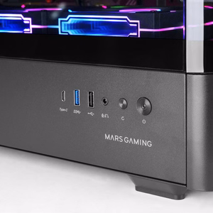 Mars Gaming MCLCDPRO datora korpuss Midi Tower melns