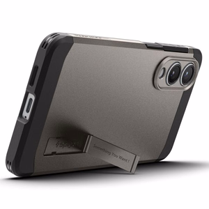 Spigen Tough Armor magnētiskais viedtālruņa apvalks Samsung Galaxy S25 Edge - pelēks/melns