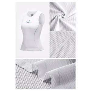 Rockbros YDBX001 sieviešu ātri žūstošs riteņbraukšanas krekls bez piedurknēm XL / XXL - balta