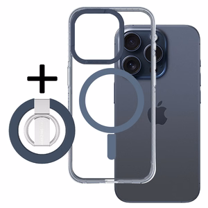 Amazing Thing Titan Pro Mag gredzena turētāja apvalks 10FT IP156.1PTRBU Iphone 15 Pro tumši zila