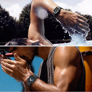 Band "Siksniņa Band" priekš Apple Watch 42mm/44mm/45mm (Melns + Sarkans)