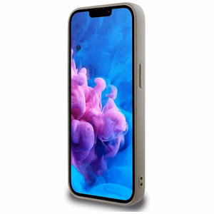 DKNY atkārtota tekstūras raksta ar tonālām svītrām iPhone 16e apvalks - bēšs