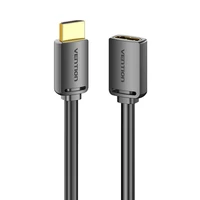 HDMI 2.0 vīrietis uz HDMI 2.0 sieviete pagarinājuma kabelis Vention AHCBD, 0,5 m, 4K 60Hz (melns)
