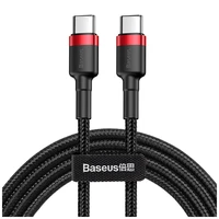 Baseus kabelis Cafule PD USB-C - USB-C 2,0 m sarkans-melns 60W