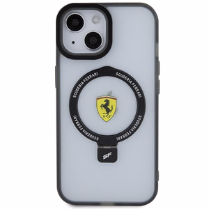 Ferrari gredzena statīva 2023 kolekcijas magnētiskais viedtālruņa apvalks iPhone 15 Plus / 14 Plus - caurspīdīgs