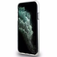 DKNY IML mono un svītras magnētiskais viedtālruņa apvalks iPhone 11 / Xr - melns