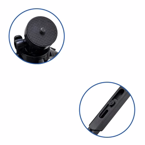 Mini statīva selfiju nūjas turētājs telefonam, kamerai un GoPro, 16-21 cm - melns