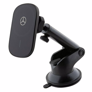 Mercedes MEWCCGSLK 15W indukcijas turētājs ventilācijas atverei/stiklam melns/melns Silver Stars MagSafe