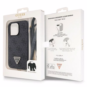 Guess GUHCP13LP4TDSCPK чехол для iPhone 13 Pro / 13 - чёрный Crossbody 4G Metal Logo
