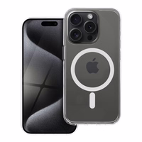 Maciņš priekš iPhone 15 PRO Forcell F-Protect Clear Hybrid Premium saderīgs ar Magsafe caurspīdīgs