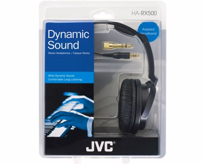 JVC HA-RX500-E vadu austiņas uz galvas melnas, baltas
