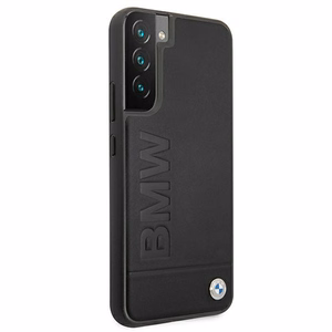 Viedtālruņa apvalks BMW Signature Logo Imprint Samsung Galaxy S22+ melns