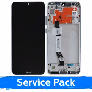 LCD Displejs Saderīgs ar Xiaomi Redmi Note 8T Ar Frame / Moonlight Balts / (Service Pack)