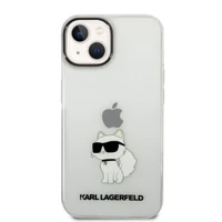 Karl Lagerfeld Ikonik Choupette viedtālruņa apvalks iPhone 14 Plus - caurspīdīgs