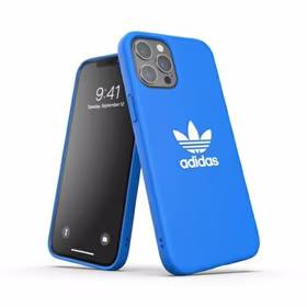 Adidas OR veidots apvalks Basic iPhone 12 Pro Max - zila un balta