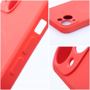 Чехол для iPhone 13 Mini силиконовый Mag Cover совместимый с MagSafe красный