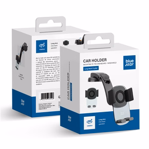 Car turētājs for mobile phone with windshield and dashboard mount zils STAR Long Neck Crystal melns