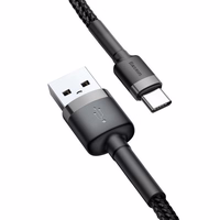 Baseus Cafule kabelis USB-C 3A 1m (pelēks + melns)