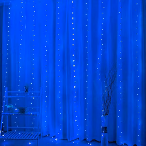 LED aizkars (300 LED spuldzītes) 3Mx3M zils