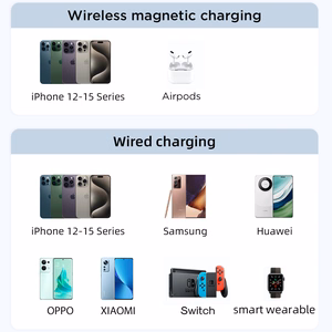 Powerbank Joyroom JR-PBM01 магнитный 10000mAh 20W с подставкой + кабель Lightning - USB-C - белый