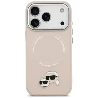 Karl Lagerfeld Karl & Choupette Pins MagSafe apvalks viedtālrunim iPhone 17 Pro Max - rozā