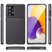 Thunder viedtālruņa apvalks elastīgs bruņu apvalks Samsung Galaxy A73 melna