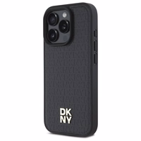 DKNY atkārtota raksta logotipa magnētiskais viedtālruņa apvalks iPhone 16 Pro - melns