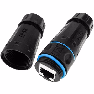 Techly IWP-MD C6-IP68T kabeļa adapteris RJ-45 melns