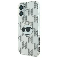 Karl Lagerfeld IML Choupette Head Electroplated viedtālruņa apvalks iPhone 16 - caurspīdīgs