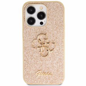Guess GUHCP14LHG4SGD viedtālruņa apvalks iPhone 14 Pro – zeltains Spīdīgs Script Big 4G