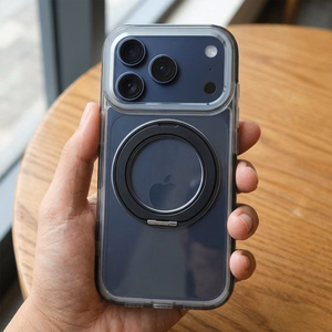 Case for iPhone 12 Frame Circle Stand compatible with MagSafe black