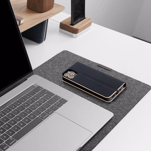 LUNA Book Gold viedtālruņa apvalks SAMSUNG A21s melns