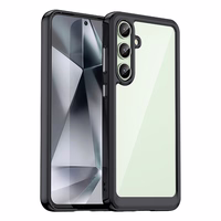 Kosmosa viedtālruņa apvalks ar gēla rāmi Samsung Galaxy S24 FE - melns