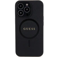 Guess GUHMP13XPSAHMCK iPhone 13 Pro Max 6.7" melns/melns hardcase Saffiano MagSafe