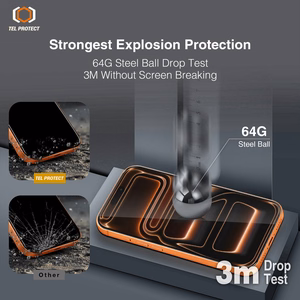 Rūdīts stikls Tel Protect 10X HD DLC Diamond Coating priekš Iphone 16