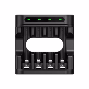 akumulatoru lādētājs R03 / AAA, R6 / AA Li-ion 1,5V / NiMH - 4 slotu