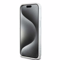 DKNY šķidrā spīduma lielā logotipa viedtālruņa apvalks iPhone 15 / 14 / 13 - balts