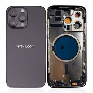 Aizmugures vāks iPhone 14 Pro Max pilns korpuss / Space Black / OEM