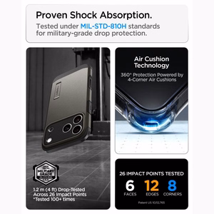 Spigen Tough Armor T MagSafe maciņš iPhone 17 Pro Max / 18 Pro Max, grafīta krāsā