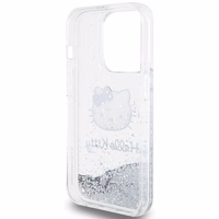 Hello Kitty Liquid Glitter Charms Kitty Head viedtālruņa apvalks iPhone 14 Pro Max - sudraba