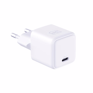 3mk Hyper Charger PD GaN 25W sienas lādētājs ar USB-C kabeli – balts