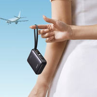 Mini portatīvais lādētājs Joyroom JR-PBF27 22.5W ar dubulto kabeli 10000mAh (melns)