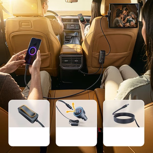 Orico ChargeClip 108W auto lādētājs 2x USB-A + 4x USB-C ar klemmi - melns